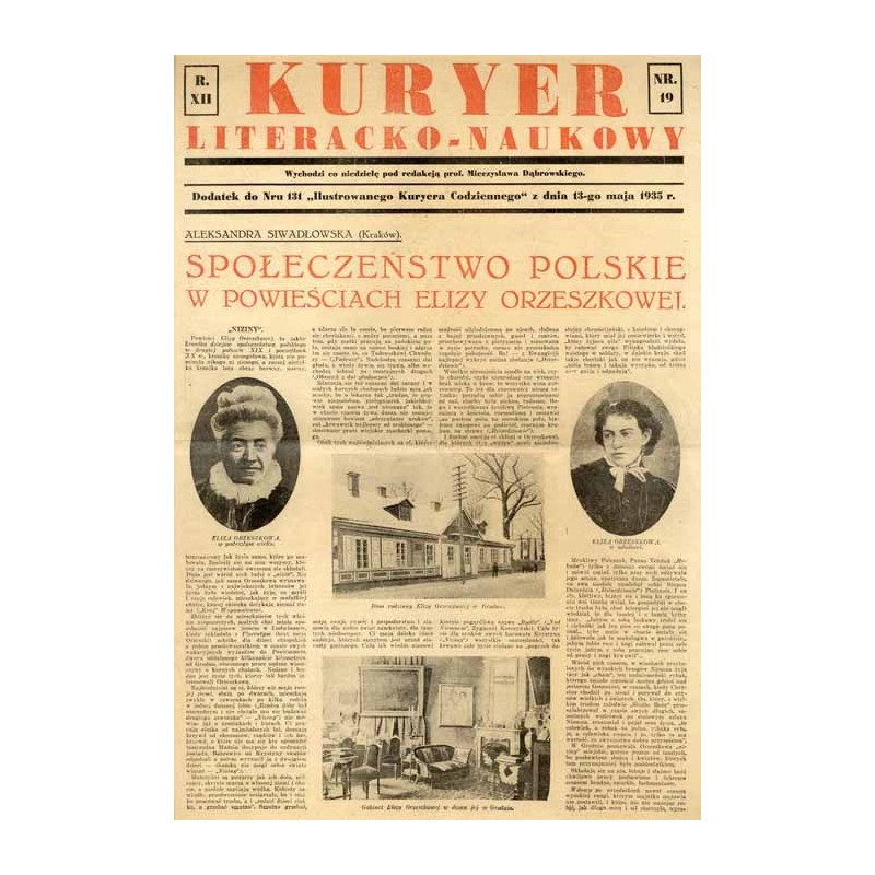 Kuryer Literacko-Naukowy. R.12 (1935). Nr 19 (13 maja 1935)