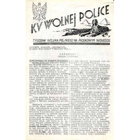 Ku Wolnej Polsce. Tygodnik Wojska Polskiego na Środkowym Wschodzie. Codzienny biuletyn informacyjny. 1942. Nr 54-B (3 kwietnia 1