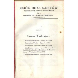 Zbiór dokumentów Dodatek do "Polityki Narodów". Nr 1-2, 7, 8 (1934), 5 (1935)