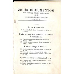 Zbiór dokumentów Dodatek do "Polityki Narodów". Nr 1-2, 7, 8 (1934), 5 (1935)