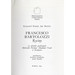 Francesco Bartolozzi. Ryciny ze zbiorów graficznych Biblioteki Polskiej Akademii Nauk w Krakowie