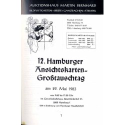 [Martin Bernhard] 30. Auktion Bildpostkarten und Randgebiete der Philatelie Photographica im Gewerkschaftshaus, 2000 Hamburg 1.