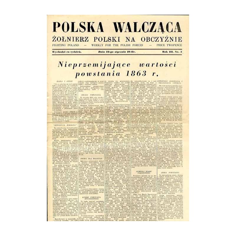 Polska Walcząca - Żołnierz polski na obczyźnie. Fighting Poland. Weekly for the Polish Forces. R.3 (1941). Nr 3 (18 stycznia 194