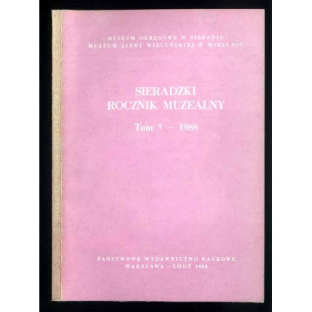 Sieradzki Rocznik Muzealny. T.5 (1988)