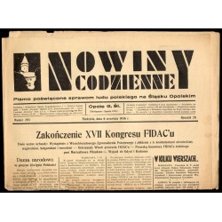 Nowiny Codzienne. Pismo poświęcone sprawom ludu polskiego na Śląsku Opolskim. R.26 (1936). Nr 205 (6 września 1936)