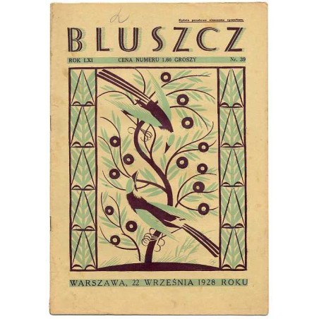 Bluszcz. Społeczno-literacki ilustrowany tygodnik kobiecy. R.61 (1928). Nr 39 (22 września 1928)