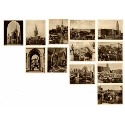 Twelve local view sepia snapshots of Norwich for your album