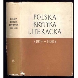 Polska krytyka literacka (1919-1939). Materiały