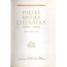 Polska krytyka literacka (1919-1939). Materiały