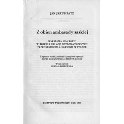 Z okien ambasady saskiej. Warszawa 1794 roku w świetle relacji dyplomatycznych przedstawiciela Saksonii w Polsce