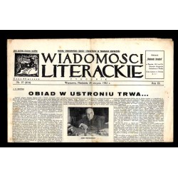 Wiadomości Literackie. Tygodnik. R.9 (1932). Nr 37 (454) (28 sierpnia 1932)