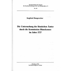 Die Untersuchung der litauischen Ämter durch die Kommission Blanckensee im Jahre 1727