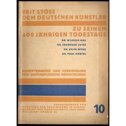 Veit Stoss [Witt Stwosz] dem deutschen Künstler zu seinem 400 jährigen Todestage