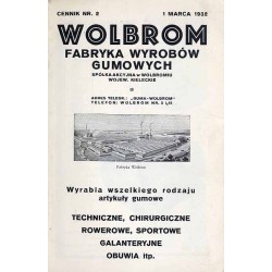 Prima Westa. Cennik nr. 2 1 marca 1932. Wolbrom Fabryka Wyrobów Gumowych Spółka Akcyjna w Wolbromiu, Wojew. Kieleckie