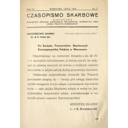 Czasopismo Skarbowe. Miesięcznik poświęcony sprawom zawodowym pracowników skarbowych oraz teorji i praktyce skarbowości. R.11 (1