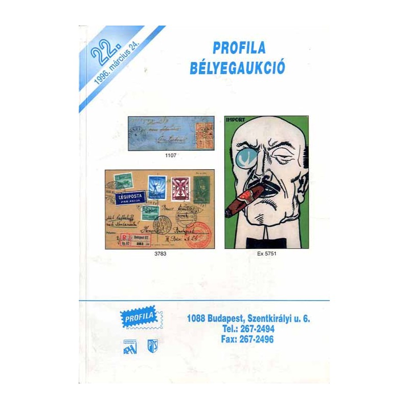 22. Profila Bélyegaukció. 24 március 1996