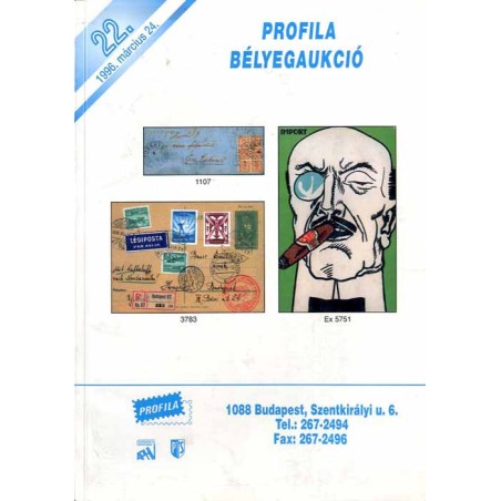 22. Profila Bélyegaukció. 24 március 1996