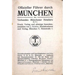 Offizieller Führer durch München des Verbandes Münchener Hoteliers (E.V.)