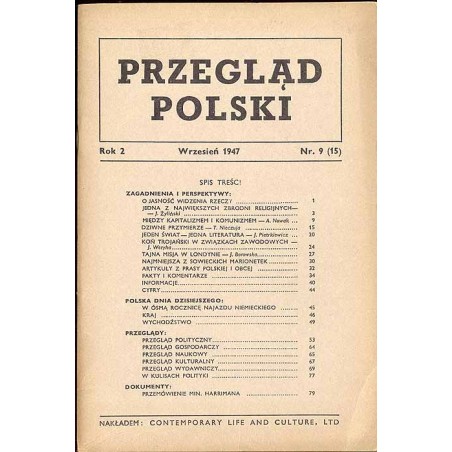 Przegląd Polski. R.2 (1947). Nr 9 (15) (Wrzesień 1947)