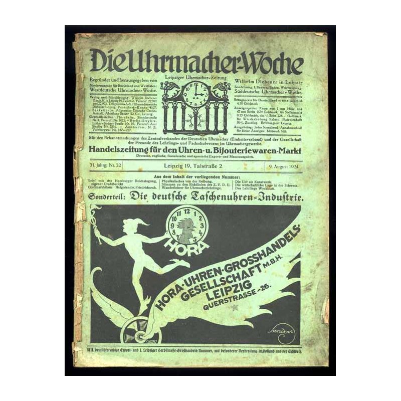 Die Uhrmacher-Woche. Leipziger Uhrmacher-Zeitung. 31. Jahrgang (1924). Nr 32 (9.07.1924)