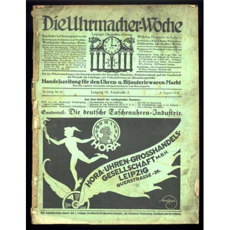 Die Uhrmacher-Woche. Leipziger Uhrmacher-Zeitung. 31. Jahrgang (1924). Nr 32 (9.07.1924)