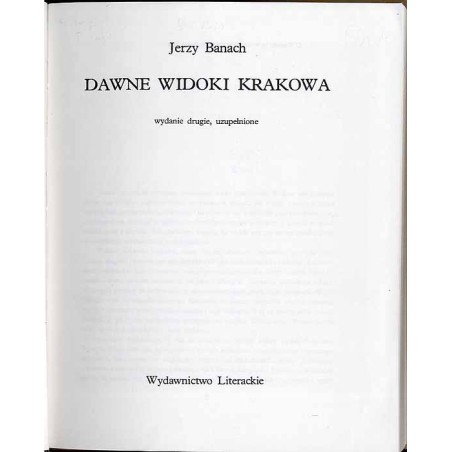 Dawne widoki Krakowa