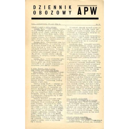 Dziennik Obozowy APW. 1944. Nr 92 (22 maja 1944)