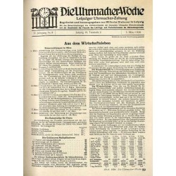 Die Uhrmacher-Woche. Leipziger Uhrmacher-Zeitung. 31. Jahrgang (1924). Nr 9 (1.03.1924)