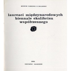 Laureaci Międzynarodowych Biennale Ekslibrisu Współczesnego [Katalog wystawy], czerwiec - wrzesień 1981