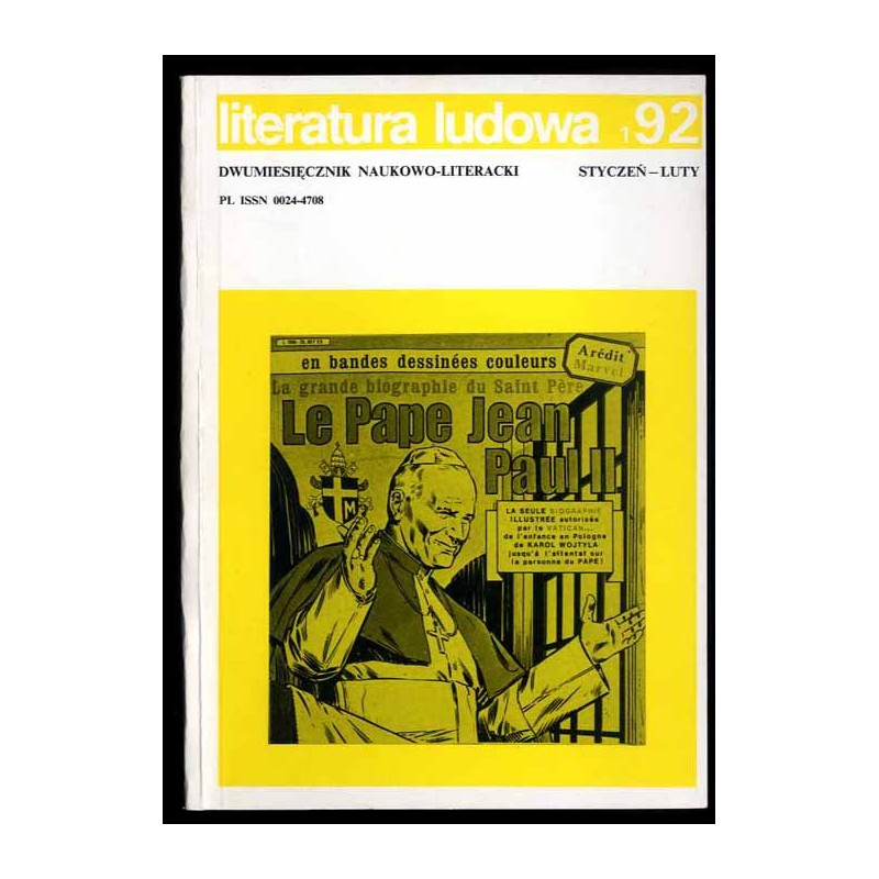 Literatura Ludowa. Dwumiesięcznik naukowo-literacki. R.36 (1992). Nr 1-6