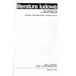 Literatura Ludowa. Dwumiesięcznik naukowo-literacki. R.36 (1992). Nr 1-6