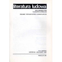 Literatura Ludowa. Dwumiesięcznik naukowo-literacki. R.36 (1992). Nr 1-6