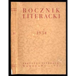 Rocznik Literacki za rok 1934 (R.3)