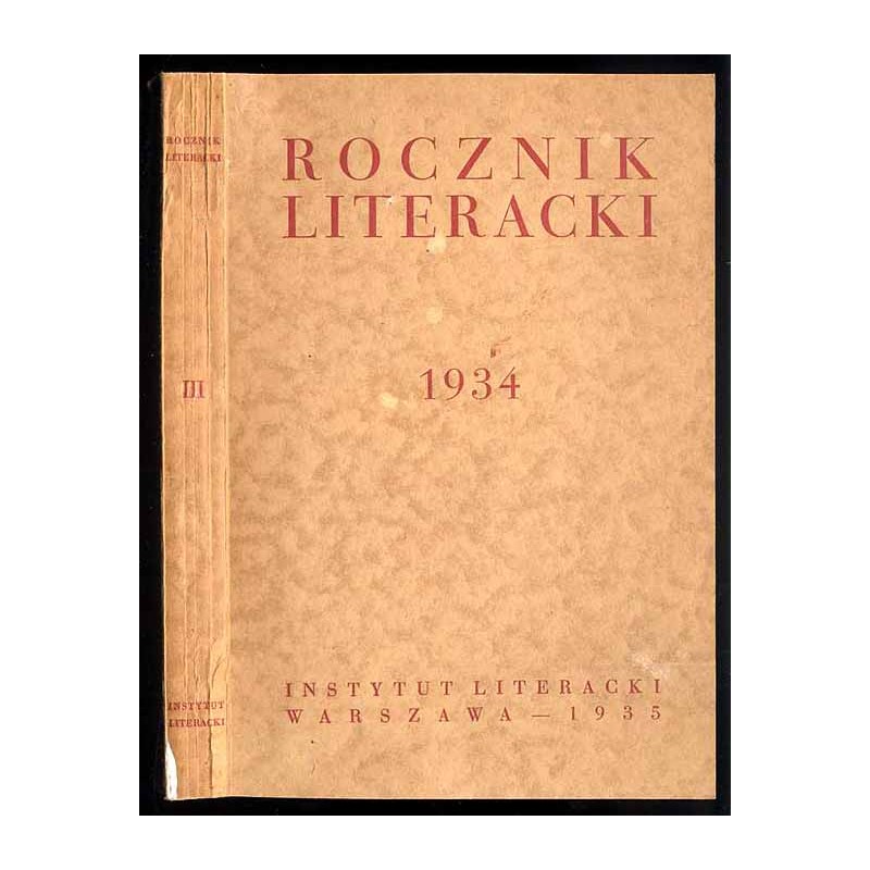 Rocznik Literacki za rok 1934 (R.3)