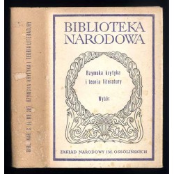 Rzymska krytyka i teoria literatury. Wybór