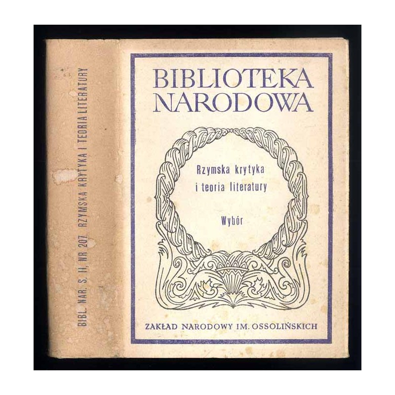 Rzymska krytyka i teoria literatury. Wybór