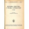 Rzymska krytyka i teoria literatury. Wybór