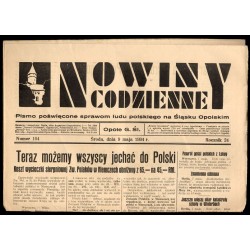 Nowiny Codzienne. Pismo poświęcone sprawom ludu polskiego na Śląsku Opolskim. R.24 (1934). Nr 102 (9 maja 1934)