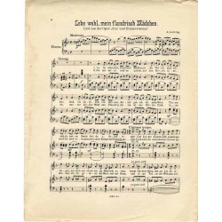 Lebe wohl, mein flandrisch Mädchen. Lied aus der Oper: "Zar und Zimmermann."
