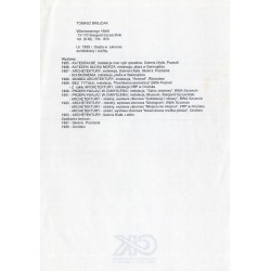 Tomasz Brejdak. Architektury. Galeria Biała, Marzec 1993