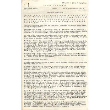 Listy z Londynu. R.3 (1944). Nr 21/69 (9 października 1944)