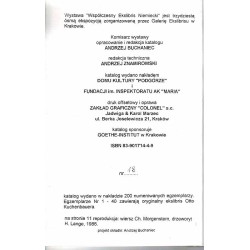 Współczesny ekslibris niemiecki. Katalog wystawy, Muzeum Historyczne Miasta Krakowa "Krzysztofory", 7 maja - 30 czerwca 1995 r