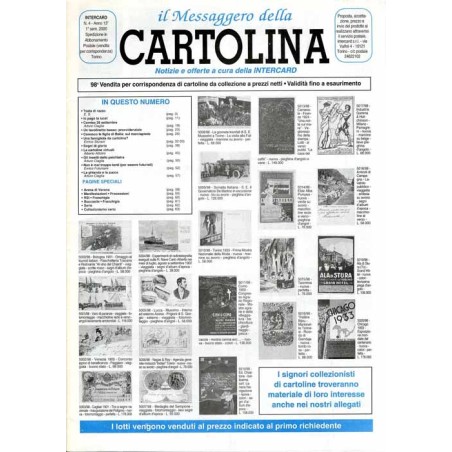 Il Messaggero della Cartolina. Notizie e offerte a cura della Intercard. R.13 (2000). Nr 4