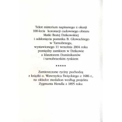 Historyja cudownego obrazu Matki Bożej Dzikowskiej i pomnika Bartosza Głowackiego
