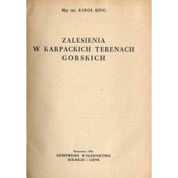 Zalesienia w karpackich terenach górskich