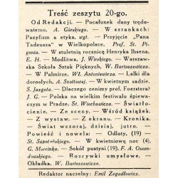 Tęcza. Ilustrowane pismo tygodniowe. R.2 (1928). Z. 20 (19 maja 1928) / Włodzimierz Bartoszewicz / Warszawska Szkoła Sztuk Piękn
