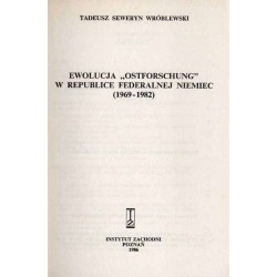 Ewolucja "Ostforschung" w Republice Federalnej Niemiec (1969-1982)