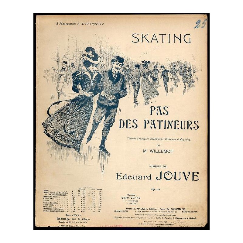 Pas des Patineurs (Skating). Op. 21