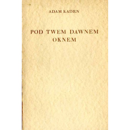 Pod twem dawnem oknem