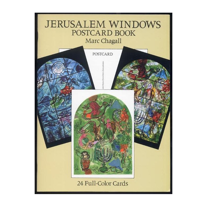 Jerusalem Windows Postcard Book. Marc Chagall Postcard. 24 Full-Color Cards